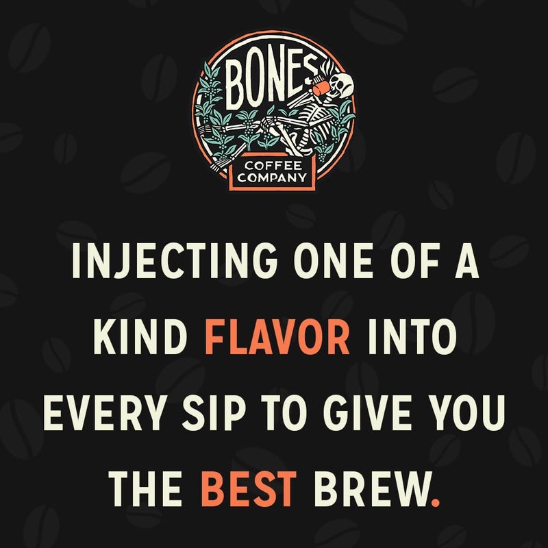 Bones Coffee Company قهوة بونز كوفي كومباني بنكهة الكراميل المملح، تحميص متوسط، حبوب أرابيكا منخفضة الحموضة، متوافقة مع ماكينة القهوة الأوتوماتيكية والفرنسية، 12 أونصة حبوب كاملة - Image 5
